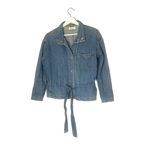 Madewell Denim Southlake Military Jacket Size XXS Casual - Picture 4 of 14